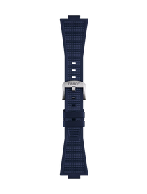 Front view of Tissot Official Blue PRX 40mm Rubber Strap