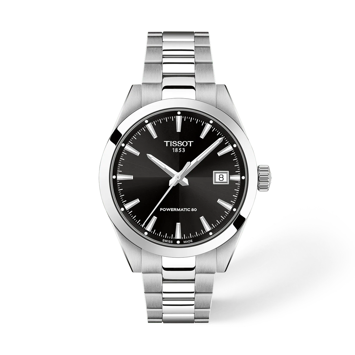 Мужские часы Tissot Gentleman 38 мм, цвет: Чёрный — фото 1