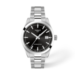 Front view of the watch Tissot Gentleman 38mm with shadow