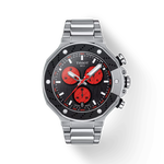 Front view of the watch Tissot T-Race Marc Marquez 2022 Limited Edition with shadow