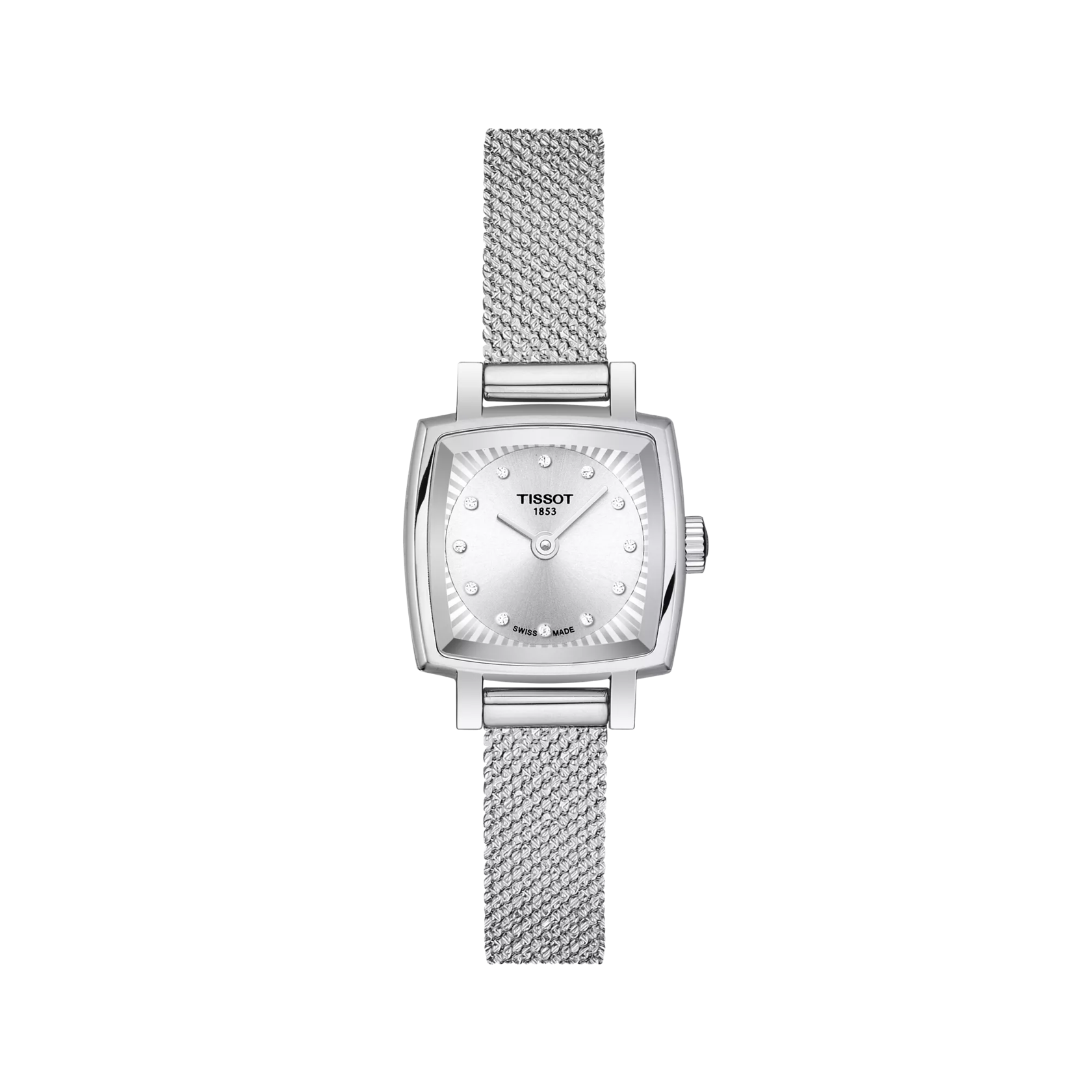 Front view of the watch Tissot Lovely Square 20x20mm
