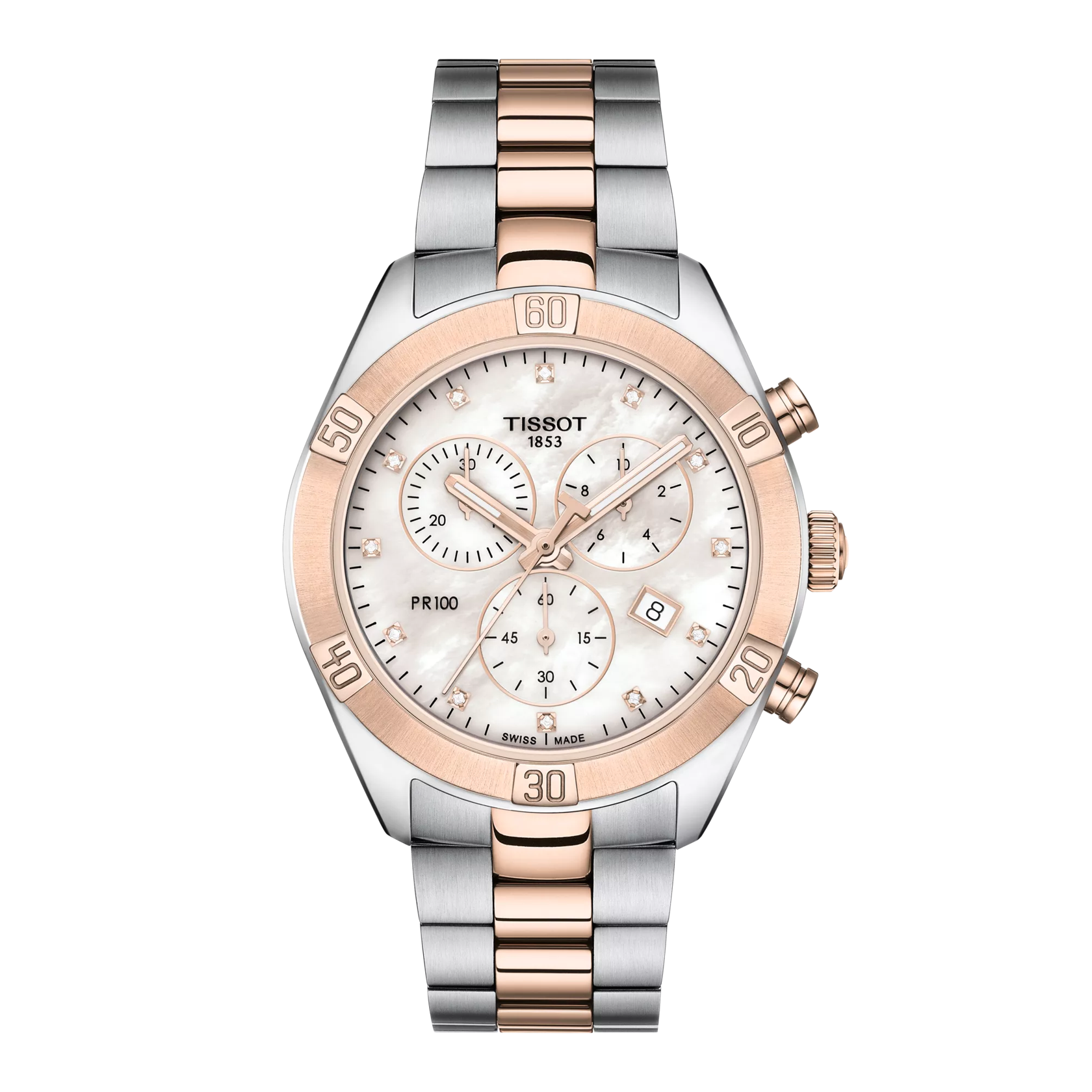 시계 전면 보기 티쏘 PR 100 스포츠 시크 크로노그래프