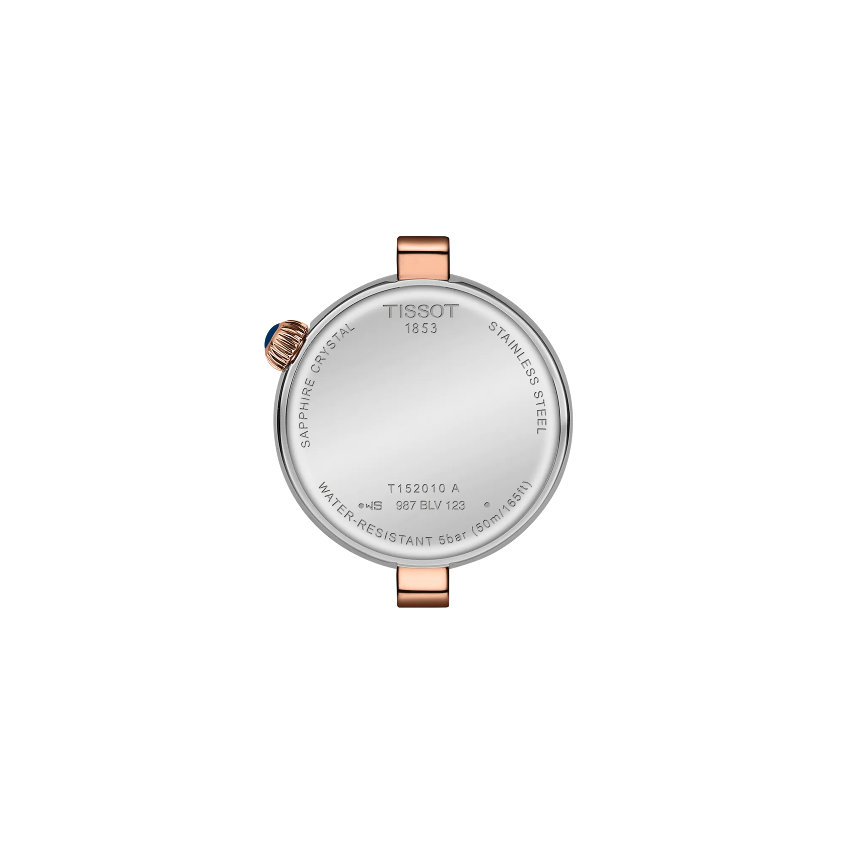 Back view of the watch case Tissot Desir 28mm