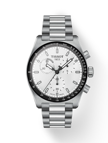 Front view of the watch Tissot PR516 40mm with shadow