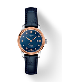 Front view of the watch Tissot le Locle Gold 29mm with shadow