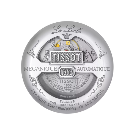 Back view of the watch case Tissot Le Locle Powermatic 80