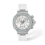 Front view of the watch Tissot T-Race 38mm with shadow