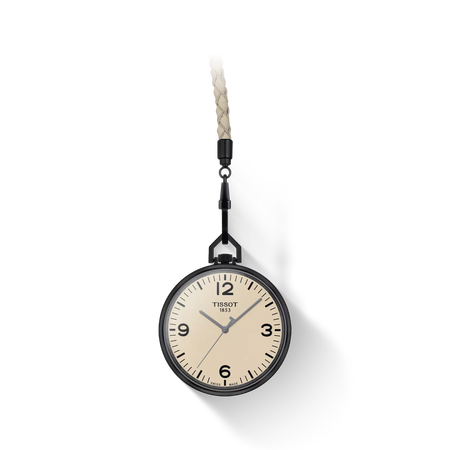 Front view of the watch Tissot Lepine with shadow