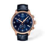 Front view of the watch Tissot Chrono XL Classic 45mm with shadow