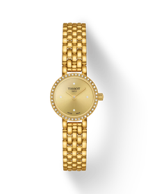 Front view of the watch Tissot Lovely Round 19.5mm with shadow