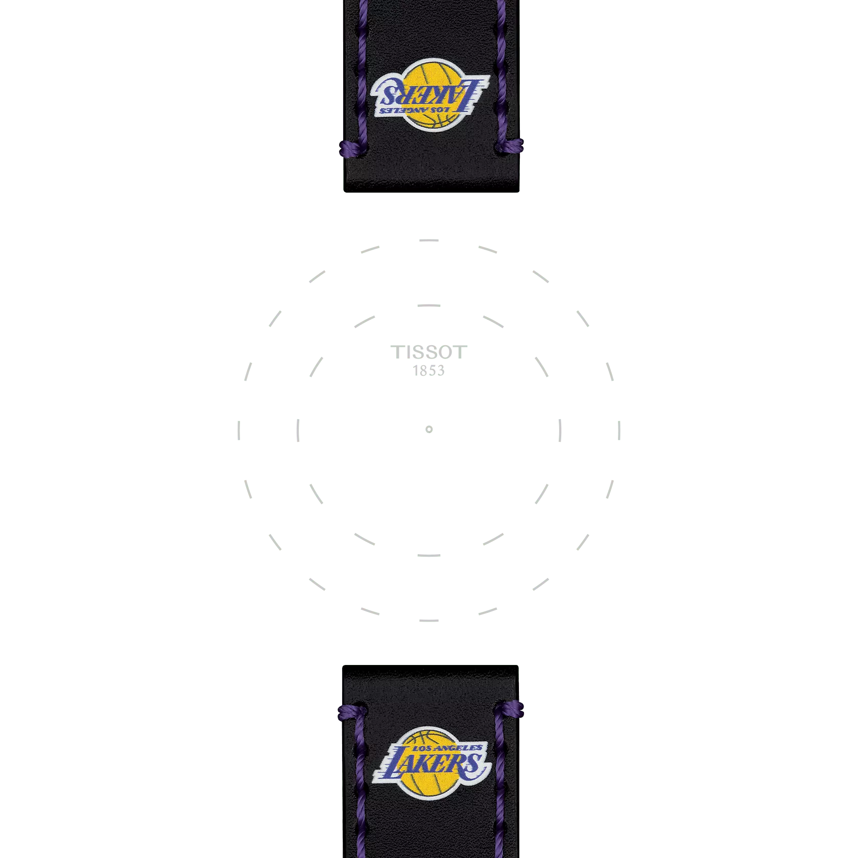 Focus sur les ergots de Bracelet Officiel Tissot Cuir Noir Entre-cornes 22 mm