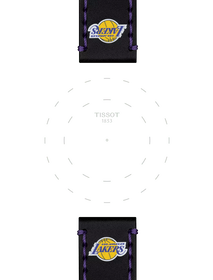 Focus on the lugs of Tissot Official Black Leather Strap Lugs 22 mm