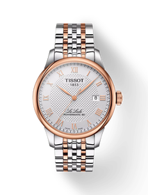 Front view of the watch Tissot Le Locle 39.3mm with shadow