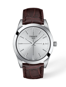 Front view of the watch Tissot Gentleman with shadow