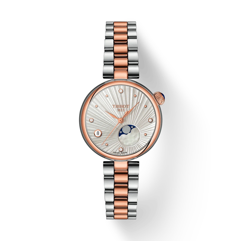 Front view of the watch Tissot D&eacute;sir 29.6mm with shadow