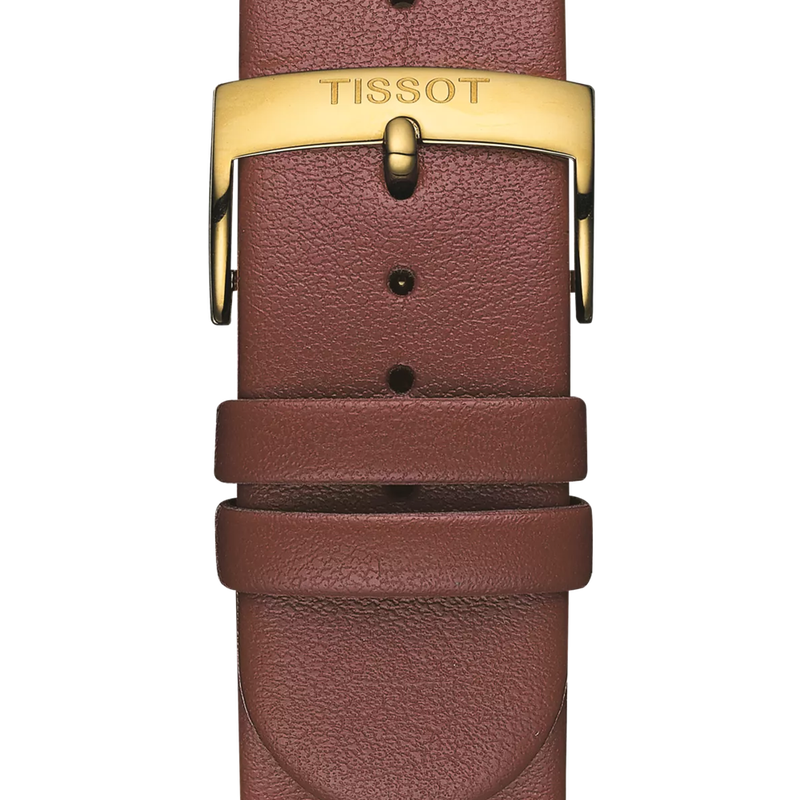 การซูมที่สายข้อมือของนาฬิกา Tissot Heritage Memphis Gent