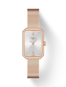 Front view of the watch Tissot SRV 30mm with shadow