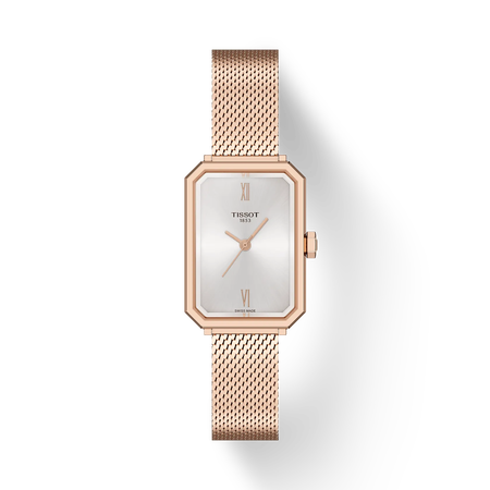 Front view of the watch Tissot SRV 30mm with shadow