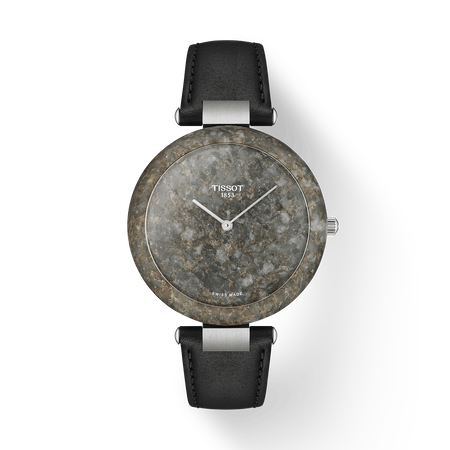 Front view of the watch Tissot Rockwatch 38mm with shadow