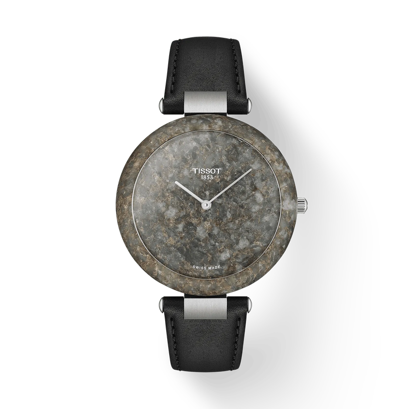 Front view of the watch Tissot Rockwatch 38mm with shadow