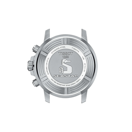 Back view of the watch case Tissot Seastar 1000 45.5mm