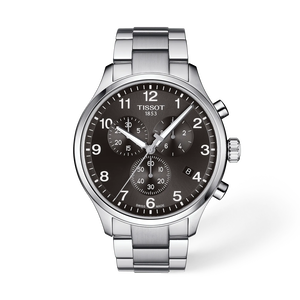 Front view of the watch Tissot Chrono XL Classic with shadow