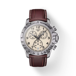 Front view of the watch Tissot V8 Quartz Chronograph with shadow