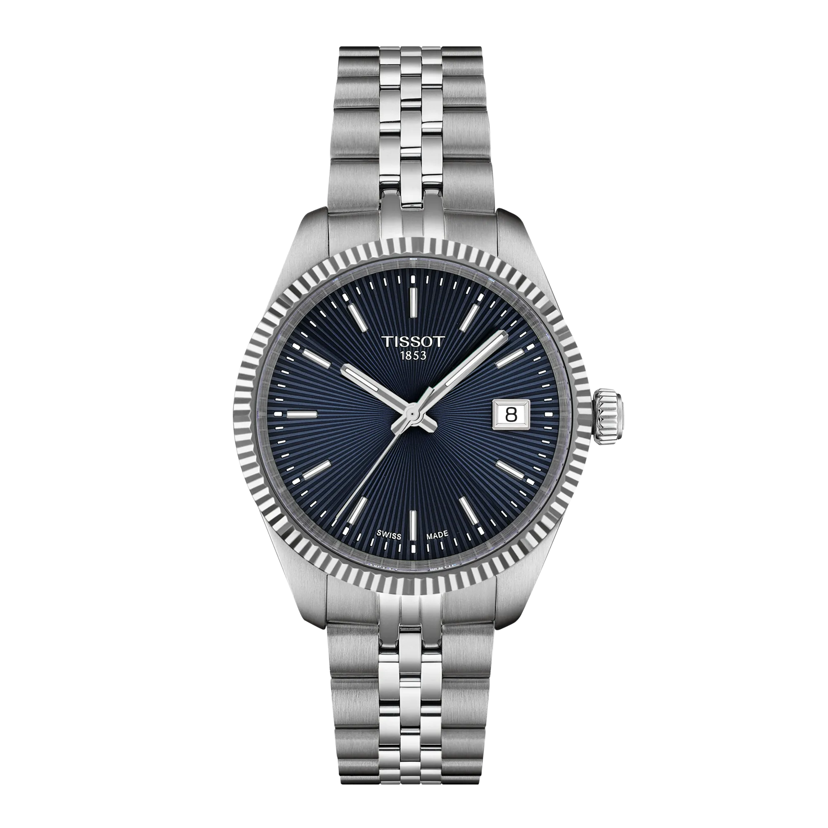 Front view of the watch Tissot Ballade 34mm