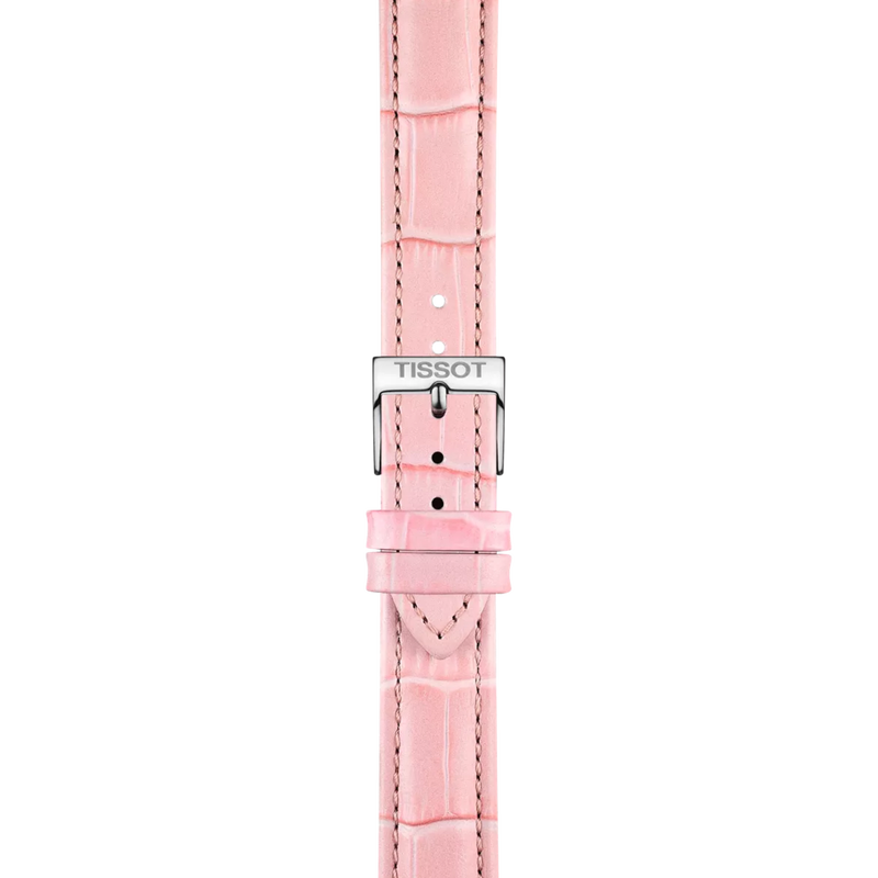 Zoom on Tissot Official Pink Leather Strap Lugs 16 mm