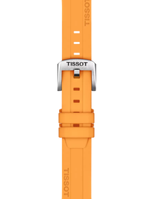 Zoom on Tissot Official Orange Silicone Strap Lugs 18 mm