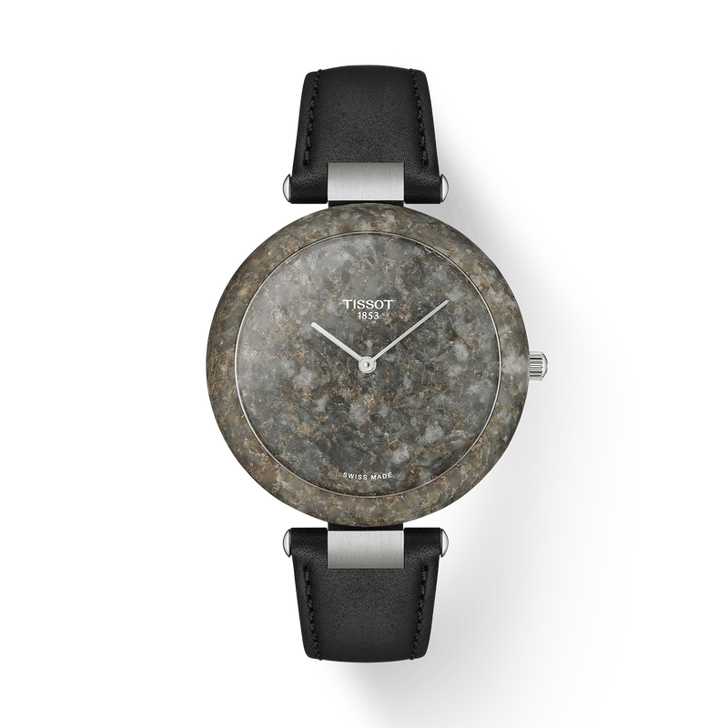 Front view of the watch Tissot Rockwatch 38mm with shadow