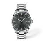 Front view of the watch Tissot PR 100 40mm with shadow