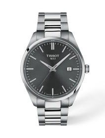 Vista frontal del reloj Tissot PR 100 40mm con sombra