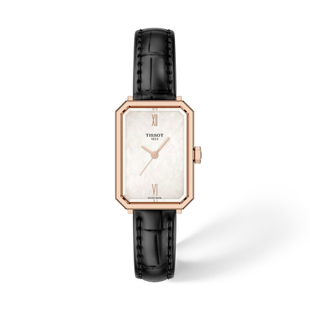 Front view of the watch Tissot SRV 30mm with shadow