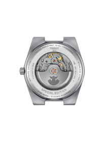 R&uuml;ckansicht des Geh&auml;uses der Uhr Tissot PRX UFO Robot Grendizer 40mm