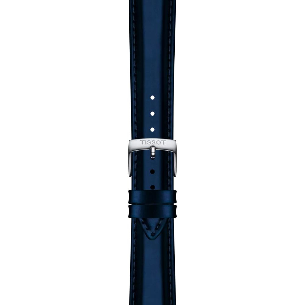 Zoom on 天梭蓝色合成材料表带