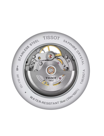 Back view of the watch case Tissot Tradition Powermatic 80 Open Heart