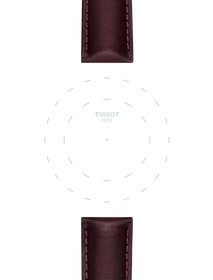 Focus on the lugs of Tissot Official Brown Leather Strap Lugs 20 mm