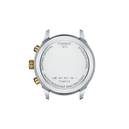 Back view of the watch case Tissot Chrono XL Classic