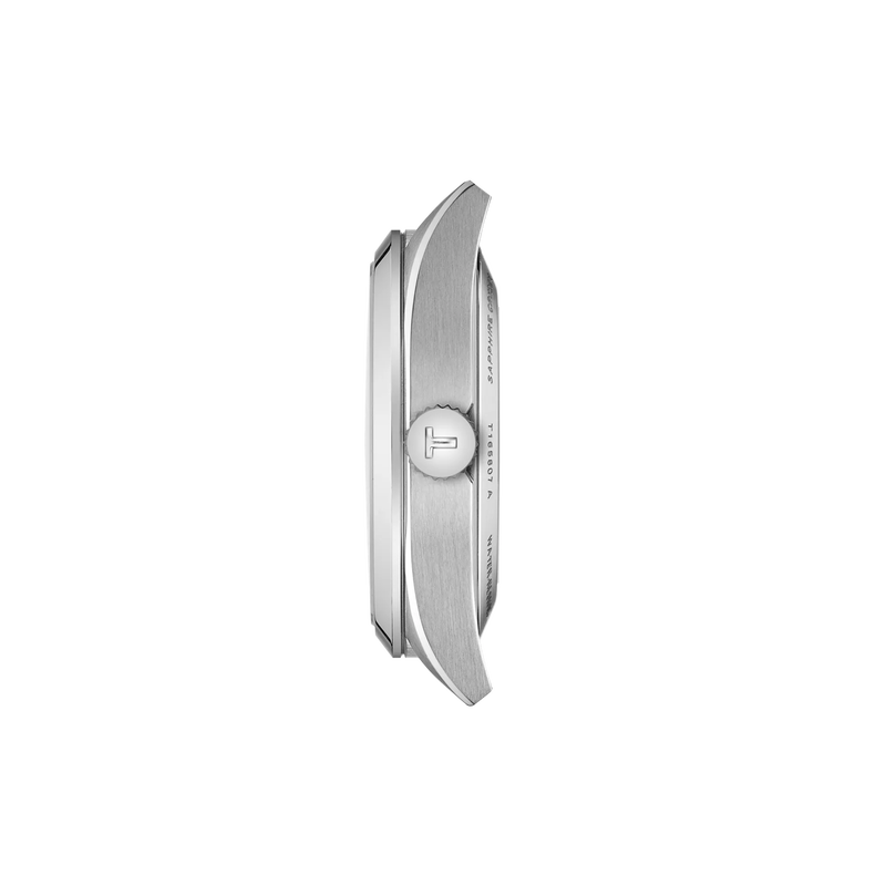 Profile view of the watch case Tissot Gentleman 38mm