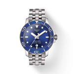 Front view of the watch Tissot Seastar 1000 Powermatic 80 with shadow