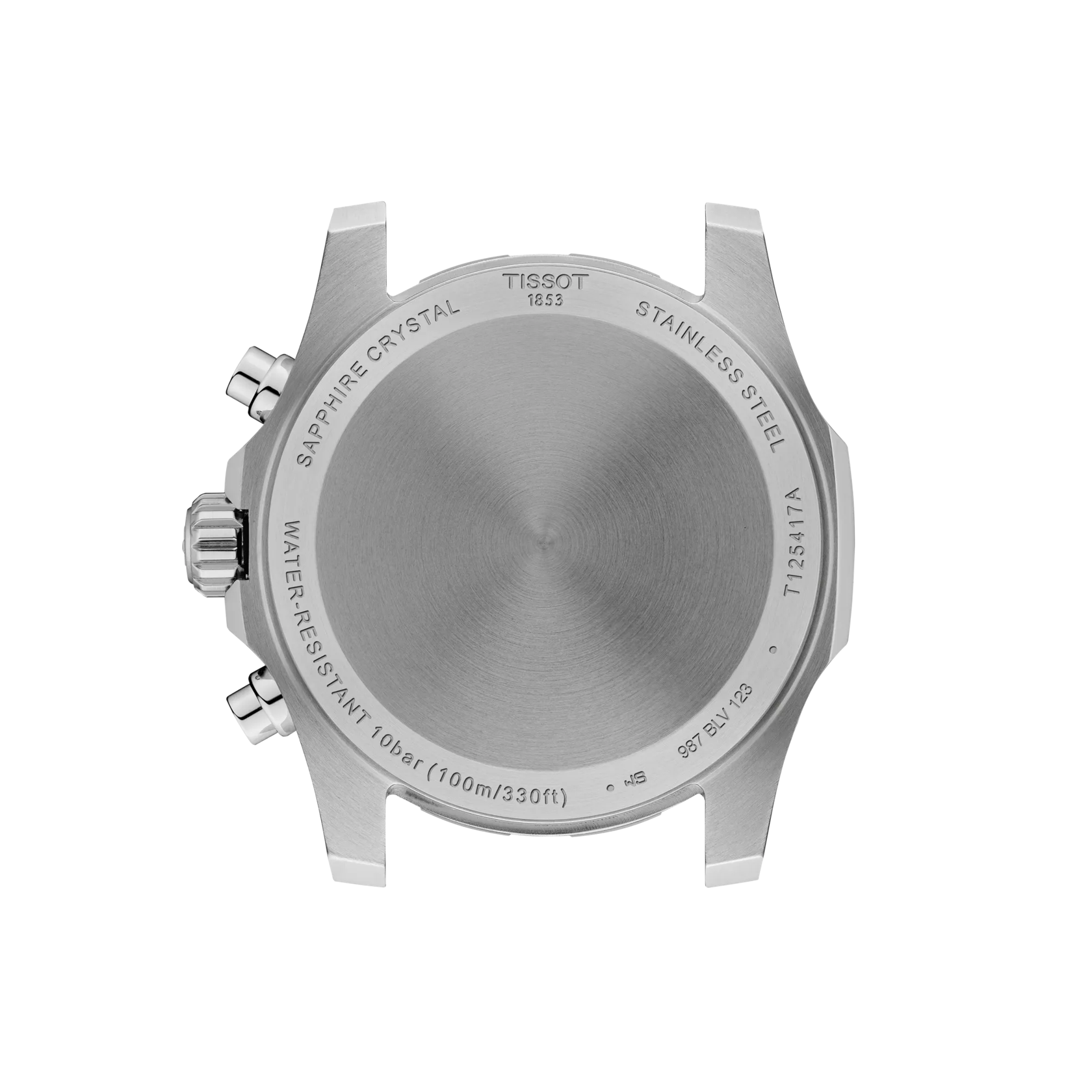 R&uuml;ckansicht des Geh&auml;uses der Uhr Tissot Supersport Chrono 42mm
