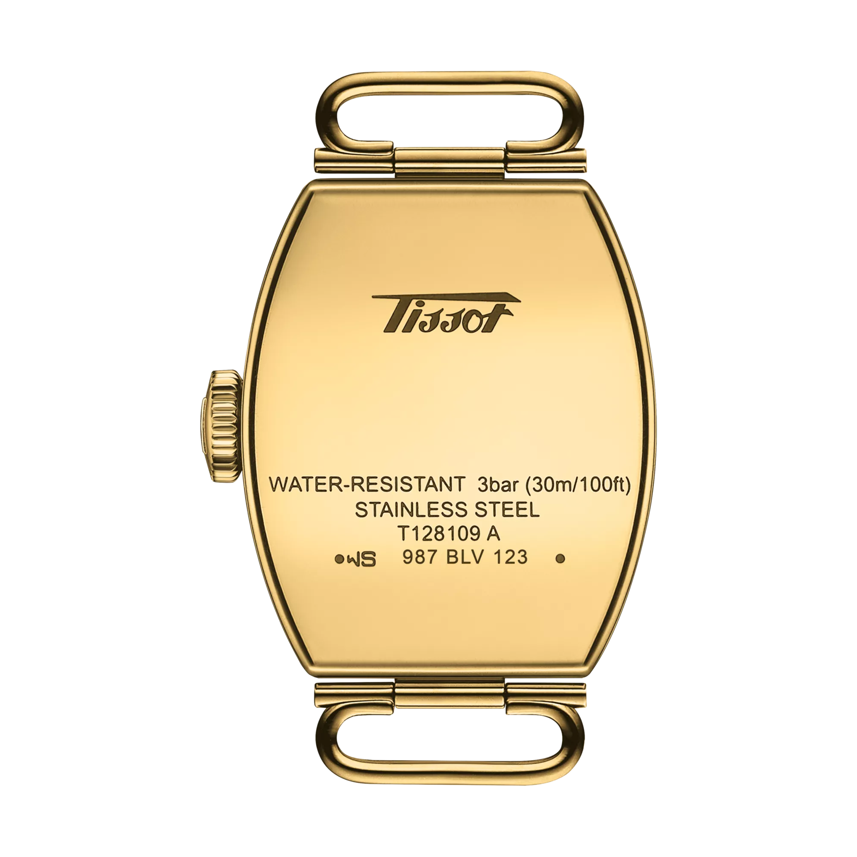 Back view of the watch case Tissot Heritage Porto Small lady