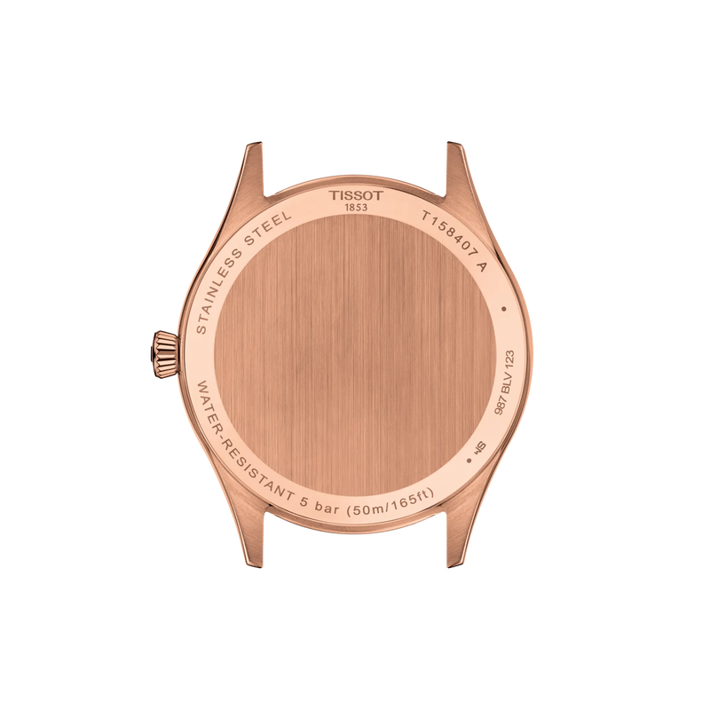 มุมมองด้านหลังของตัวเรือนนาฬิกา Tissot Classic Dream 40mm