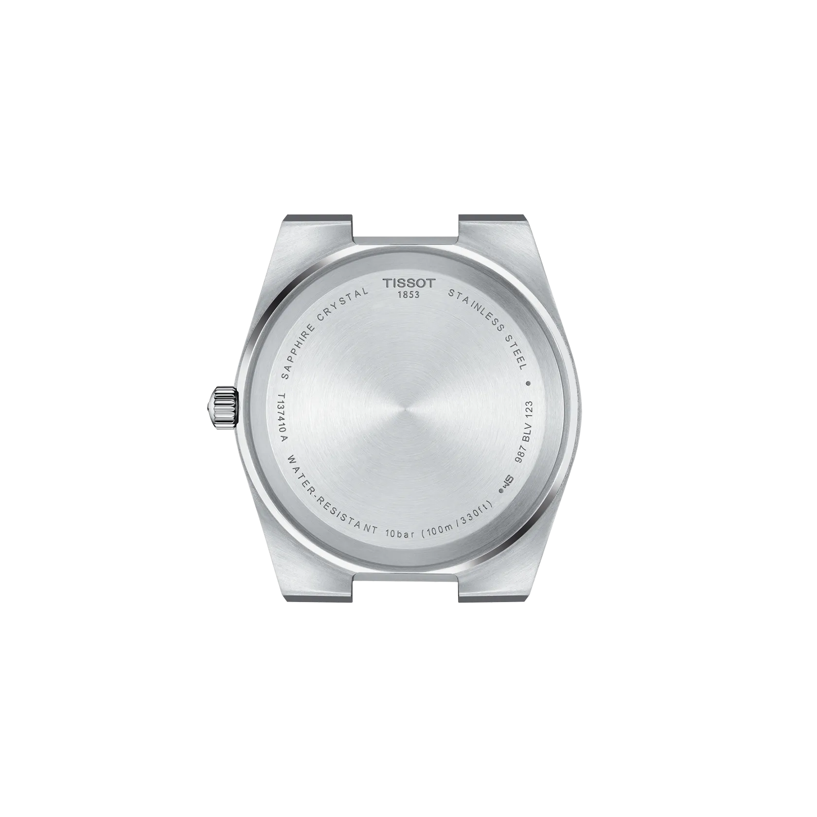 Back view of the watch case Tissot PRX 40mm