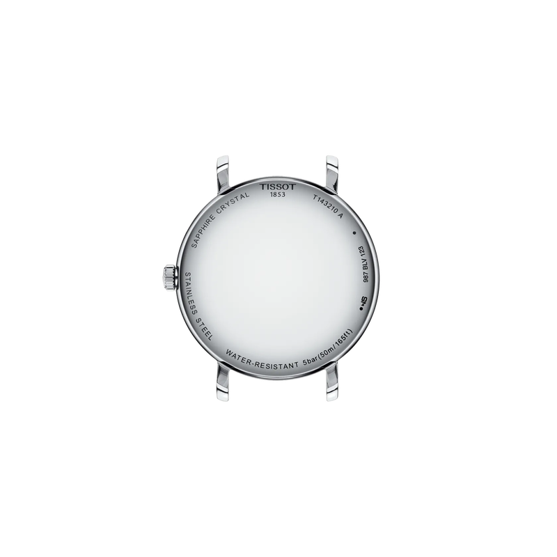 Back view of the watch case Tissot Everytime 34mm