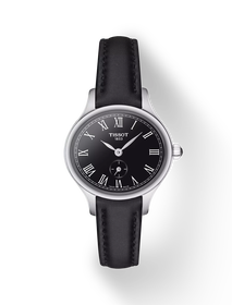 มุมมองด้านหน้าของนาฬิกา Tissot Bella Ora Piccola พร้อมเงา