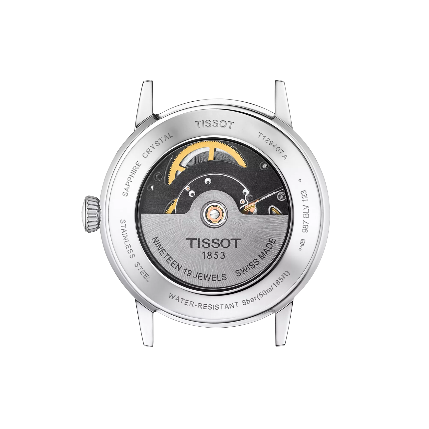 Back view of the watch case Tissot Classic Dream Swissmatic