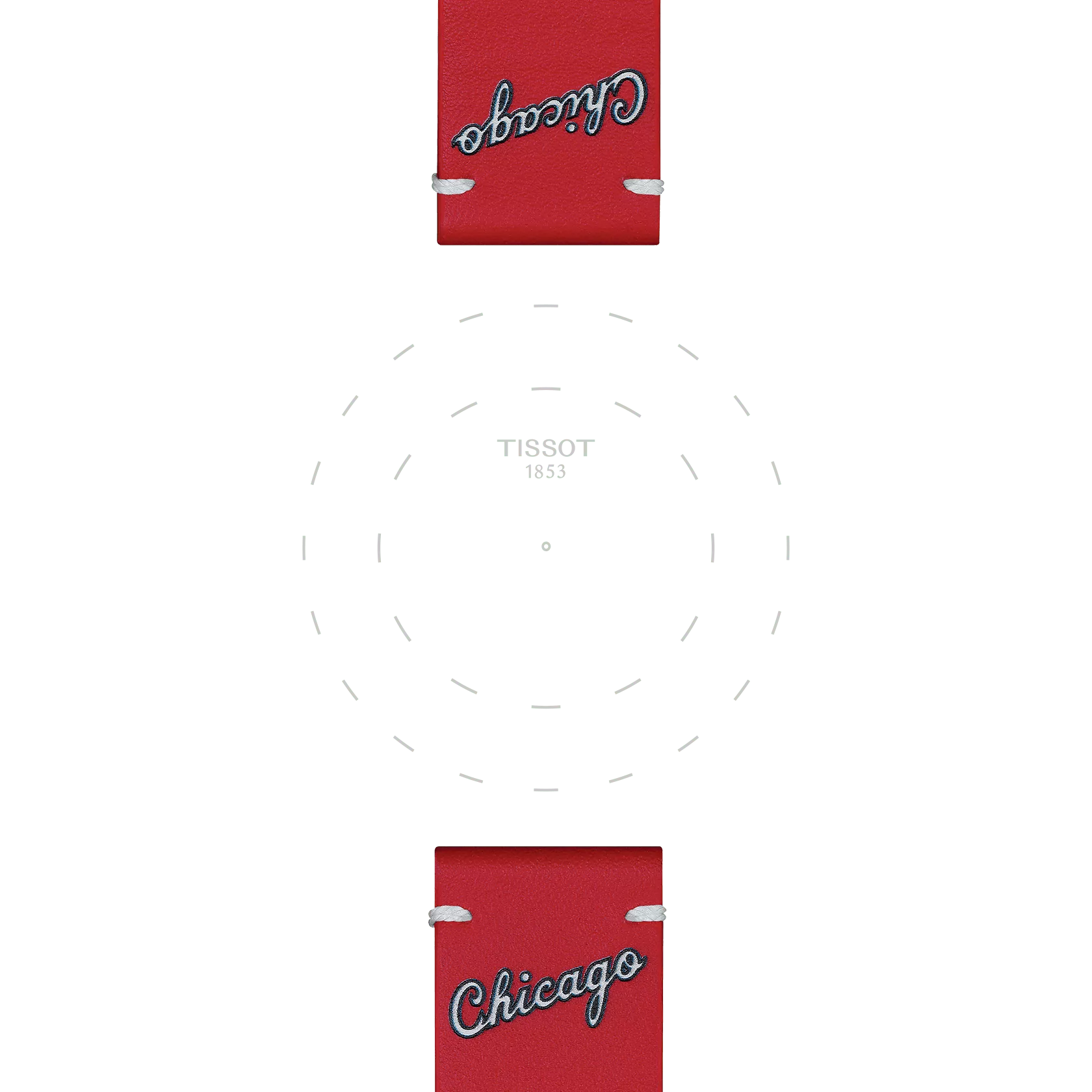 Focus sur les ergots de Bracelet Officiel Tissot Cuir Rouge Entre-cornes 22 mm