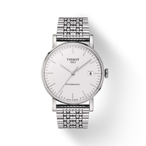 Front view of the watch 天梭Everytime系列Swissmatic款40mm with shadow